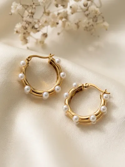 A joyful portrait of a model wearing jewellery at a celebration.